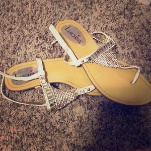 White sandals